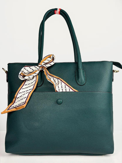 Premium Imported Tote Bag – Available in Black, Bottle Green & Brown